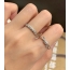 샤넬 퀼팅 큐빅 슬림 링