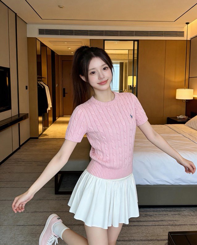 라프로렌 코튼 플레어 미니 스커트