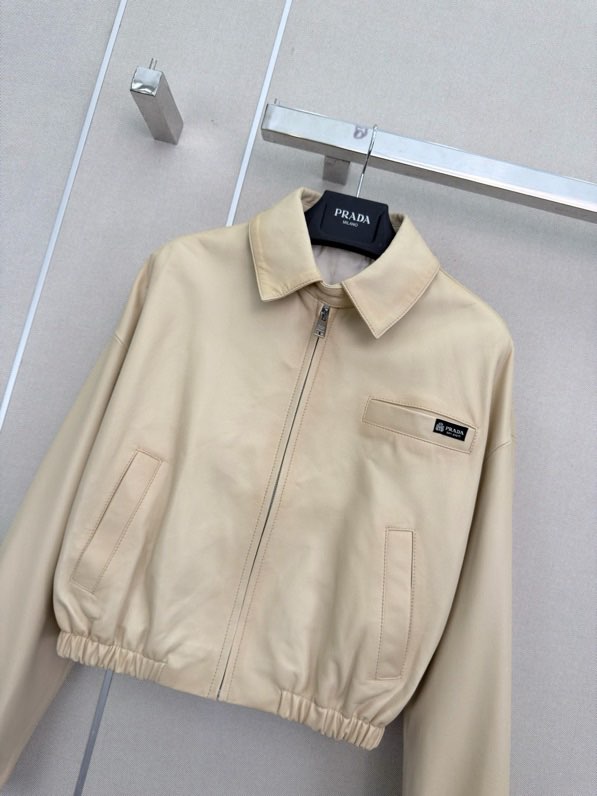 프라다 2026FW 램스킨 레더 재킷