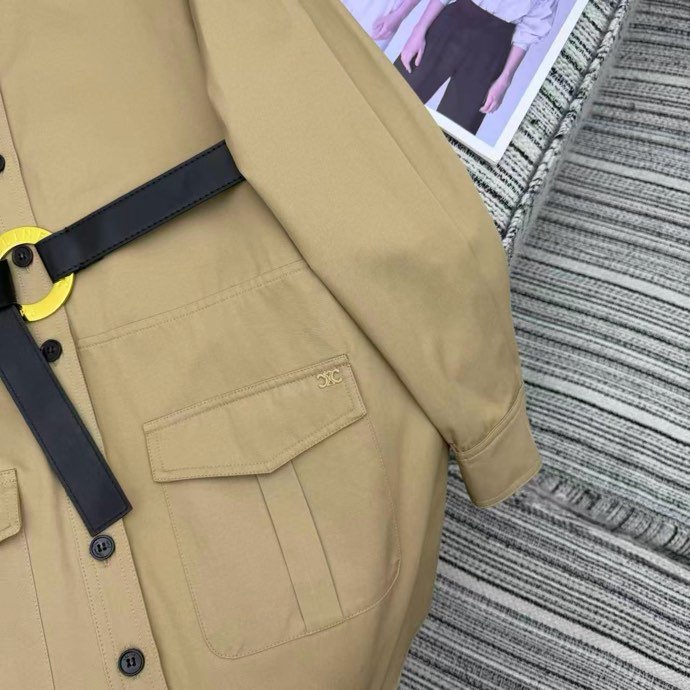 셀린느 카라 셔츠 원피스
