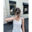 샤넬 플라워 자수 펀칭 슬리브리스 탑
