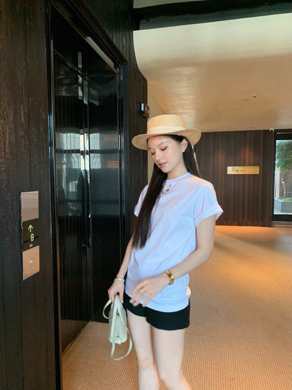 루이비통 화이트 코튼 반팔 티셔츠