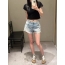 로에베 2026SS Paula’s Ibiza 자수 데님 쇼츠