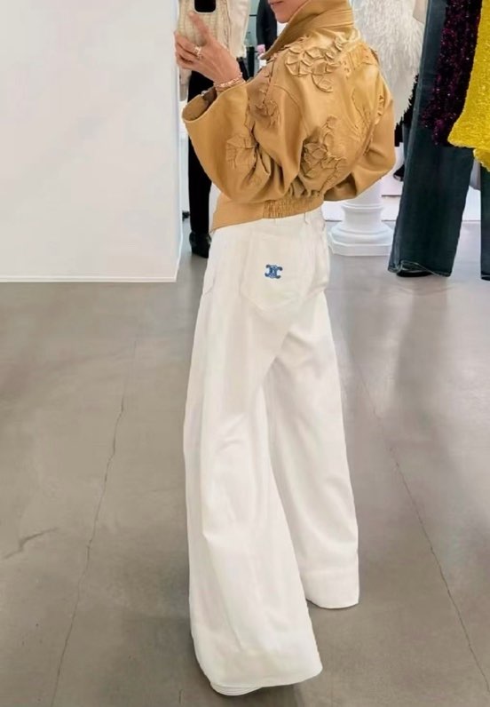 셀린느 2026SS 하이라이즈 와이드 팬츠