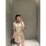 로에베 2026 SS 체크 포인트 카라 반팔 원피스