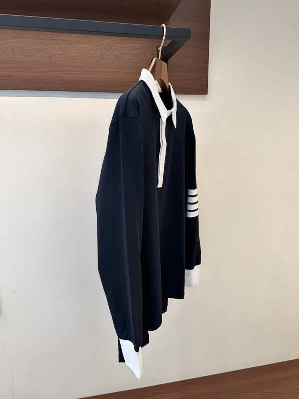 톰브라운 코튼 카라 긴팔 셔츠