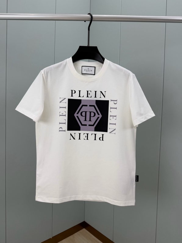 필립 플레인 로고 프린트 반팔 티셔츠