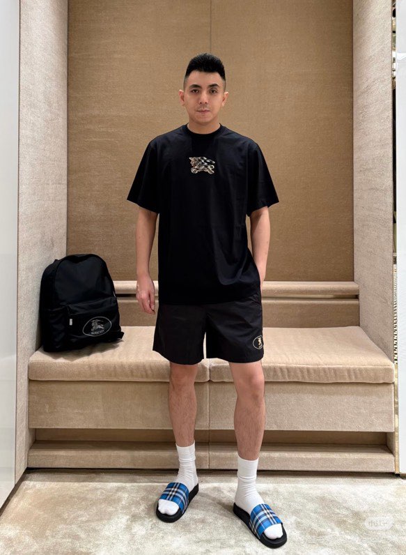 버버리 EKD 로고 나일론 쇼츠