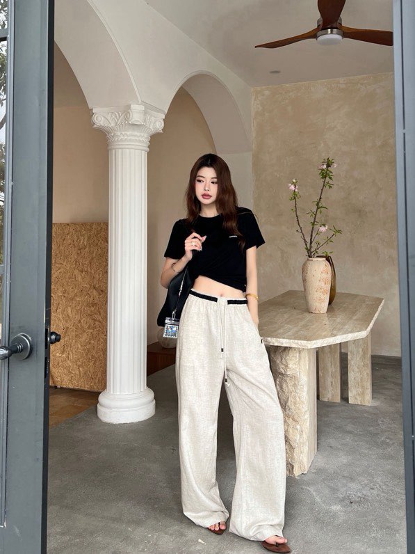 디올 2026 신상 린넨 와이드 팬츠