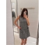 디올 퀼팅 패턴 포켓 민소매 원피스