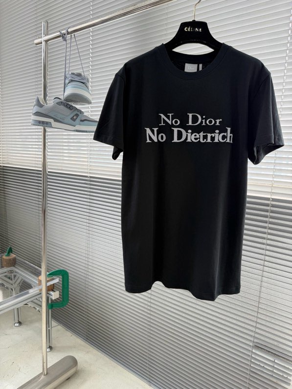 Dior No Dior No Dietrich 자수 반팔 티셔츠