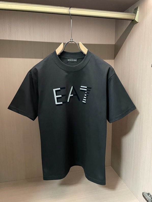 아르마니 오버핏 코튼 반팔 티셔츠
