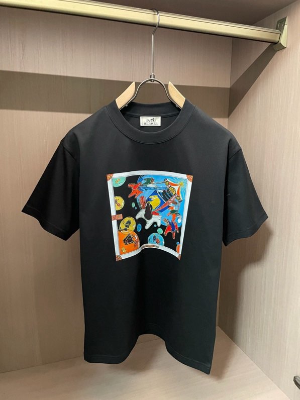 에르메스 오버핏 코튼 반팔 티셔츠
