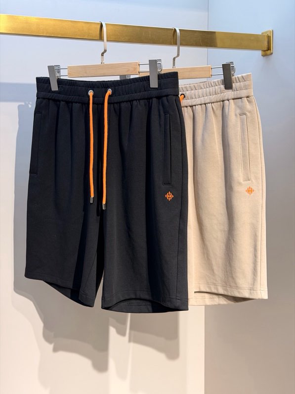 에르메스 H 로고 코튼 반바지
