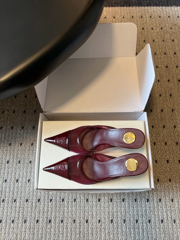 프리미엄급   생로랑 YSL RENÉE 메쉬 뮬 하이힐