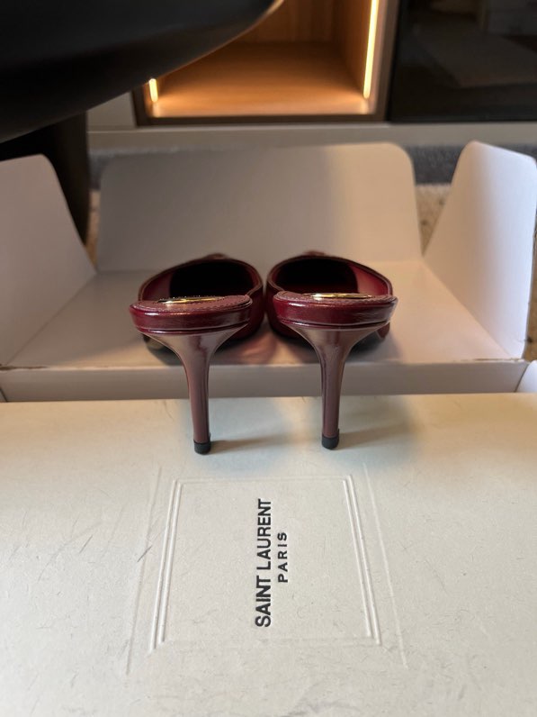 프리미엄급   생로랑 YSL RENÉE 메쉬 뮬 하이힐