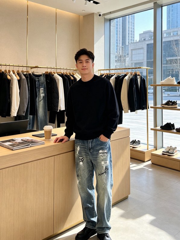 발렌시아가 프리미엄 데님 팬츠