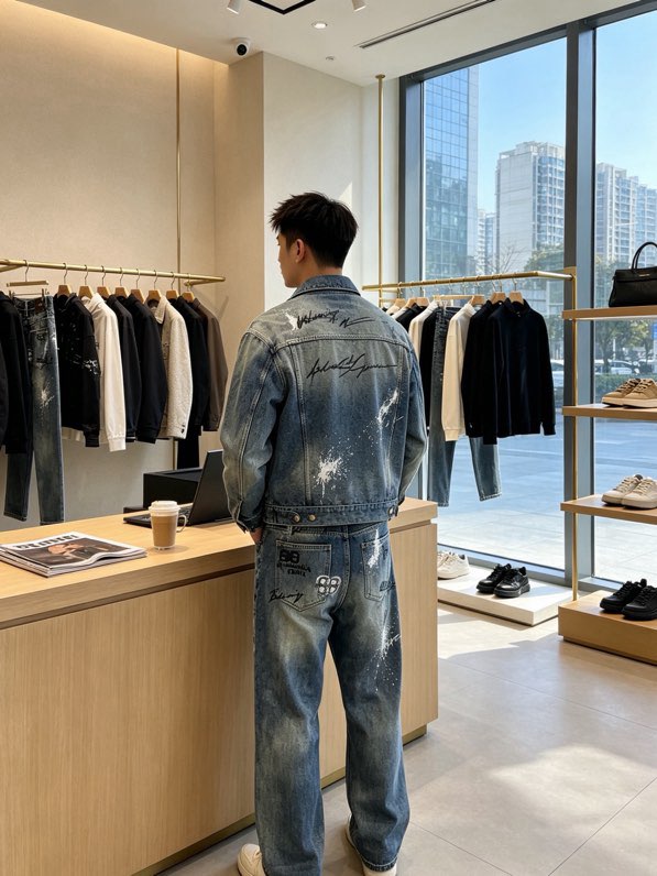 발렌시아가 프리미엄 데님 팬츠
