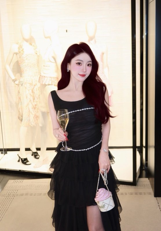 2024 샤넬 2026 SS 실크 이브닝 원피스