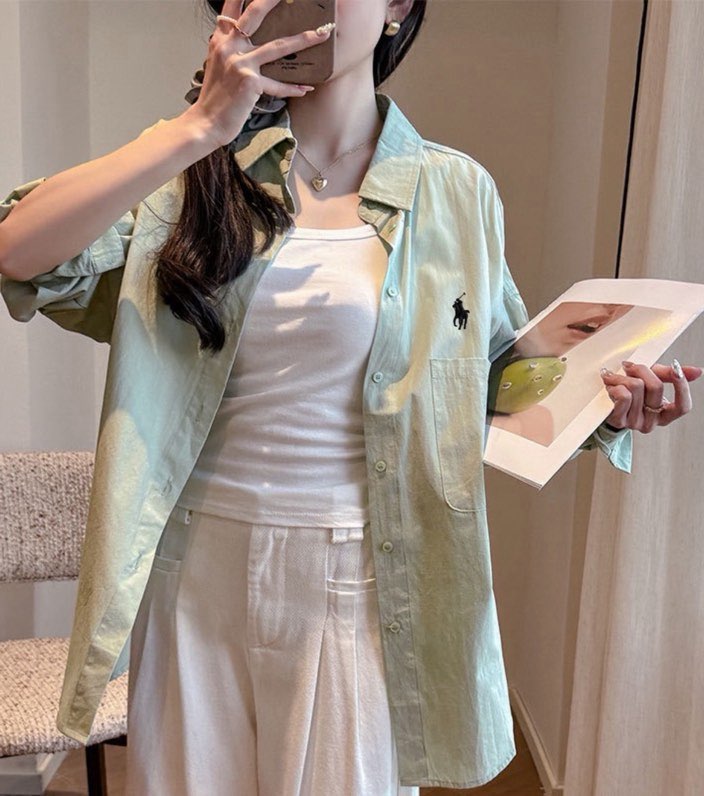 폴로 랄프 로렌 2026 SS 코튼 오버핏 셔츠