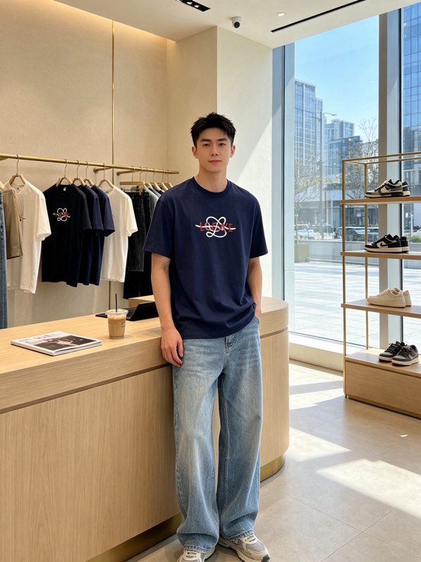 로에베 남성 클래식 반팔 티셔츠