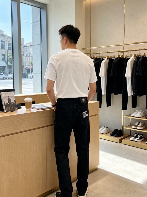 버버리 남성 프리미엄 데님 팬츠