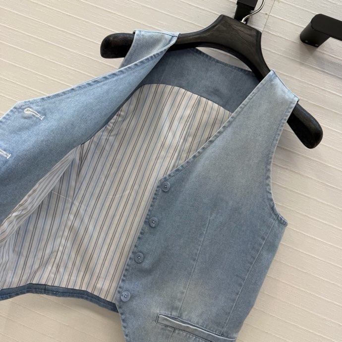 랄프로렌 워싱 데님 V넥 베스트