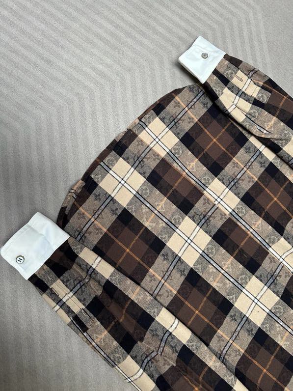 루이비통 울 자카드 체크 긴팔 셔츠