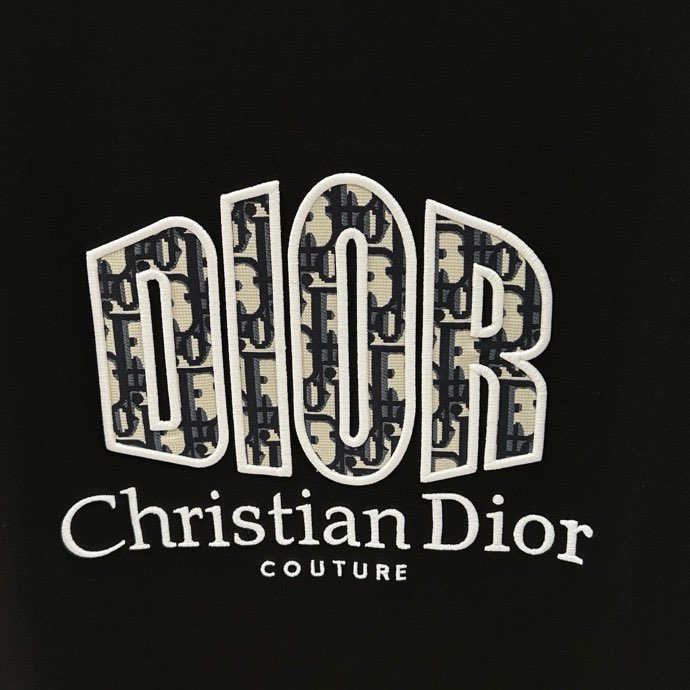 디올 로고 라운드 반팔 티셔츠