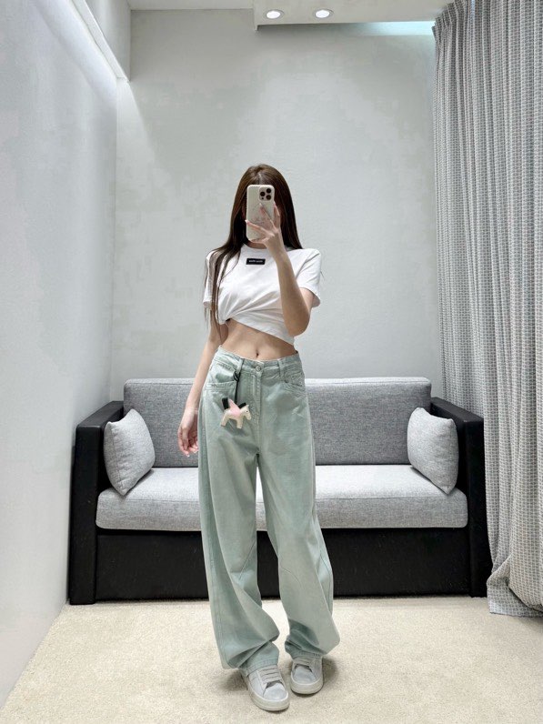 에르메스 2026 SS 와이드 데님 팬츠