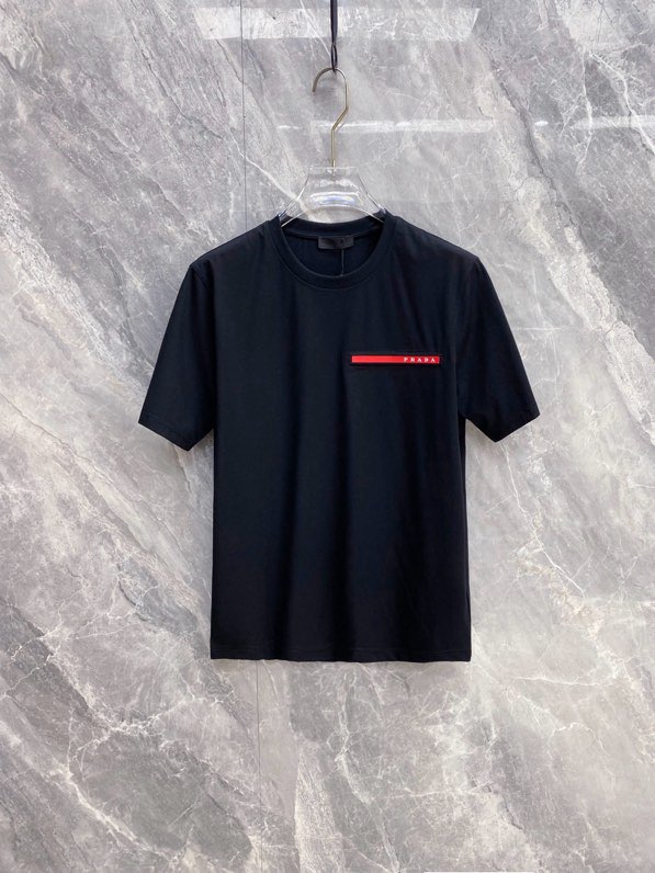 프라다(Prada) 2026 S/S 피마 코튼 반팔 티셔츠