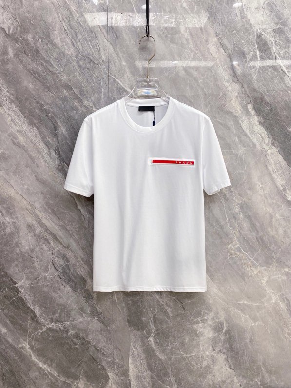 프라다(Prada) 2026 S/S 피마 코튼 반팔 티셔츠