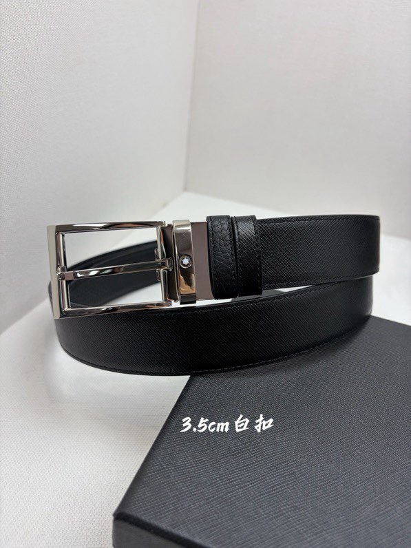 몽블랑(Montblanc) 클래식 레더 벨트