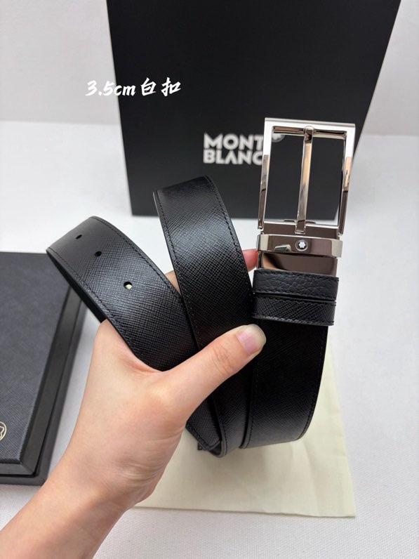 몽블랑(Montblanc) 클래식 레더 벨트