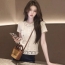 샤넬 2026 S/S 핸드메이드 플라워 실크 반팔 니트