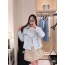 샤넬(CHANEL) 2026 뉴 컬렉션 퀼팅 하이넥 더블브레스트 버블 데님 재킷
