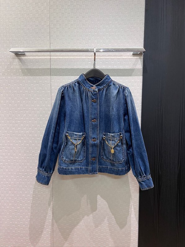 끌로에(CHLOÉ) 2026 뉴 컬렉션 워싱 데님 벌룬 슬리브 재킷
