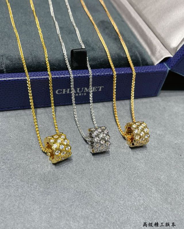 쇼메(Chaumet) Bee My Love 풀큐빅 허니콤 네크리스