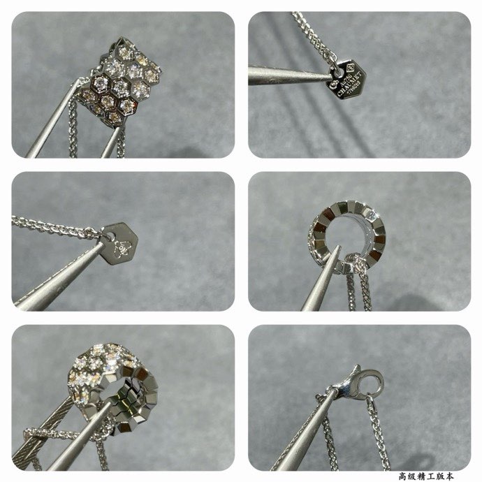 쇼메(Chaumet) Bee My Love 풀큐빅 허니콤 네크리스