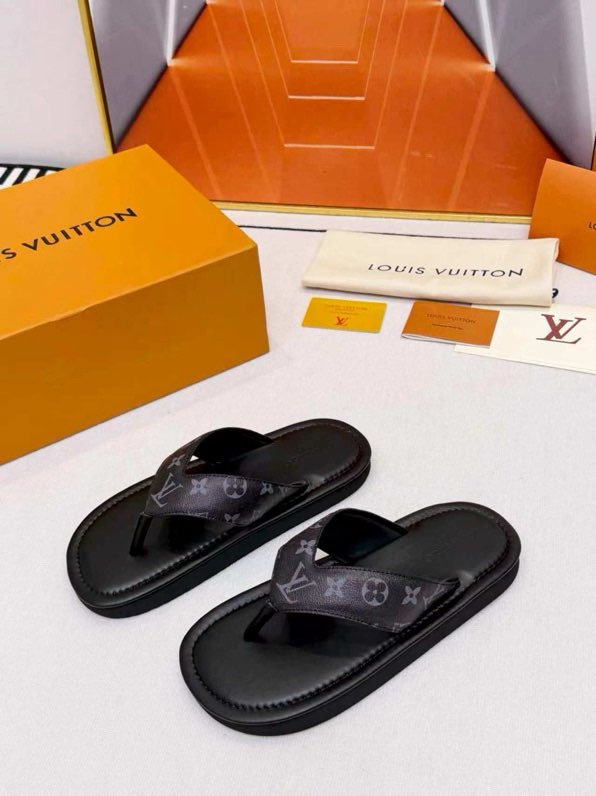 루이비통(LV) 프리미엄 남성 슬라이드 슬리퍼