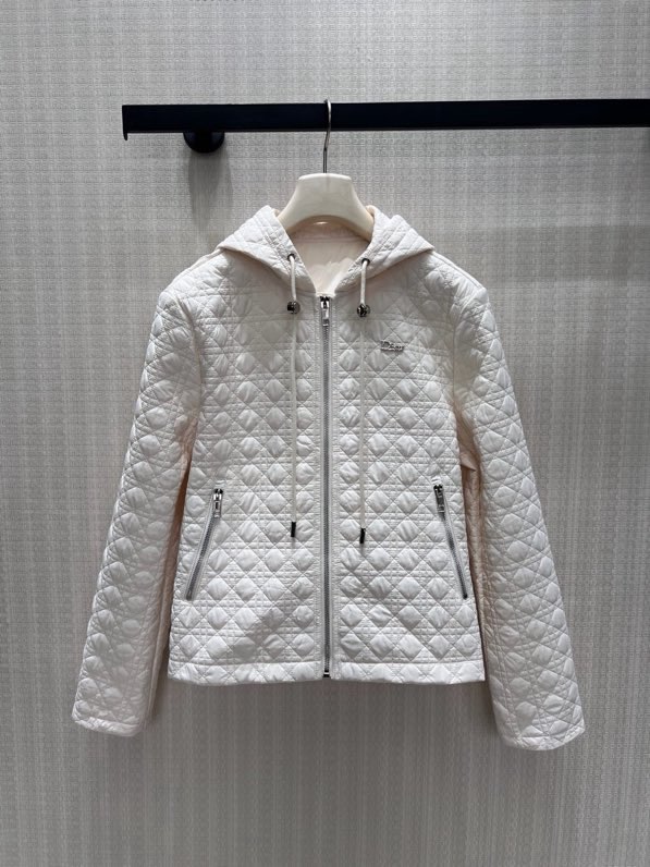 디올(DIOR) 퀼팅 후드 집업 패딩 점퍼