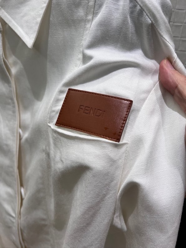 펜디(FENDI) 더블 F 벨트 린넨 셔츠 자켓