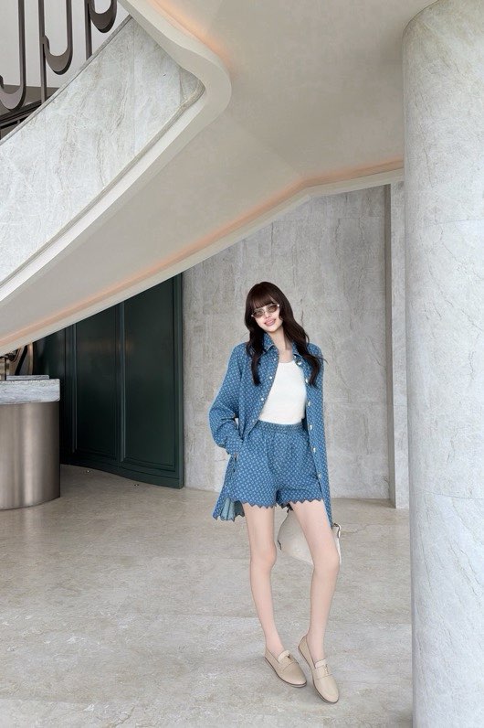 루이비통(Louis Vuitton) 모노그램 워싱 데님 롱 셔츠