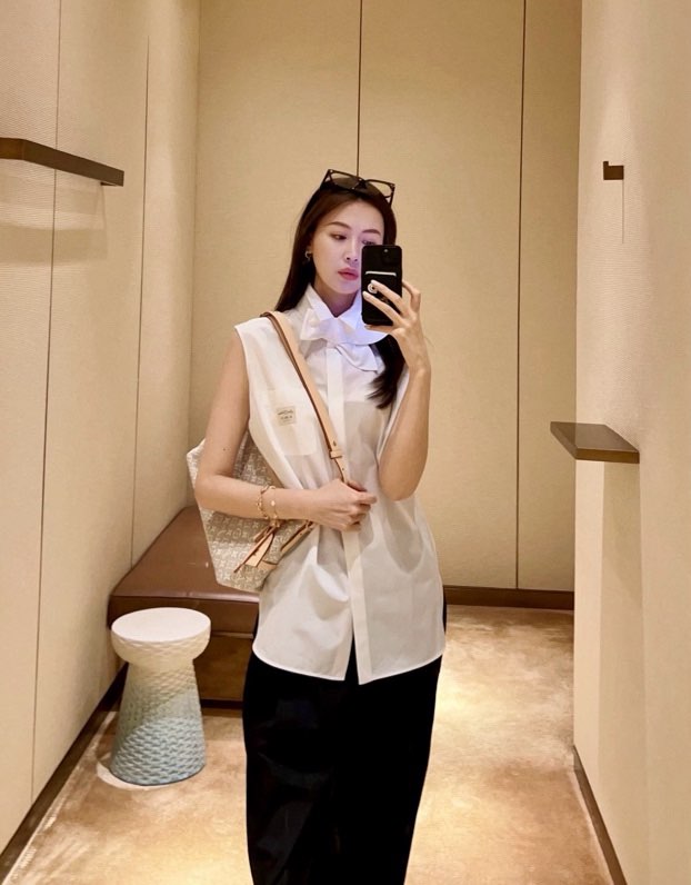 루이비통(Louis Vuitton) 타이 카라 슬리브리스 셔츠