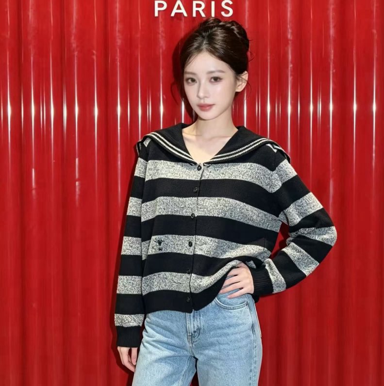 디올 2026 프리폴 숄칼라 니트 가디건