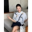 에르메스 승마 로프 프린트 반팔 티셔츠