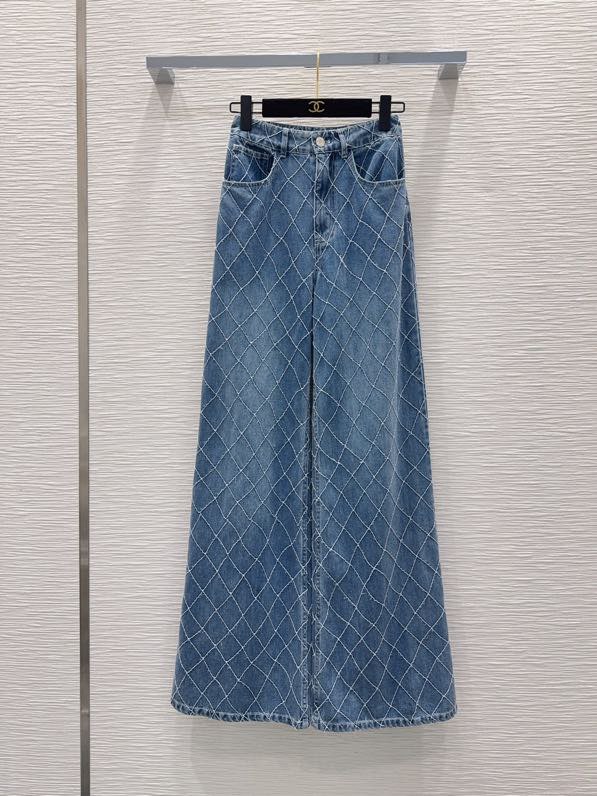 샤넬 2026 데님 와이드 팬츠