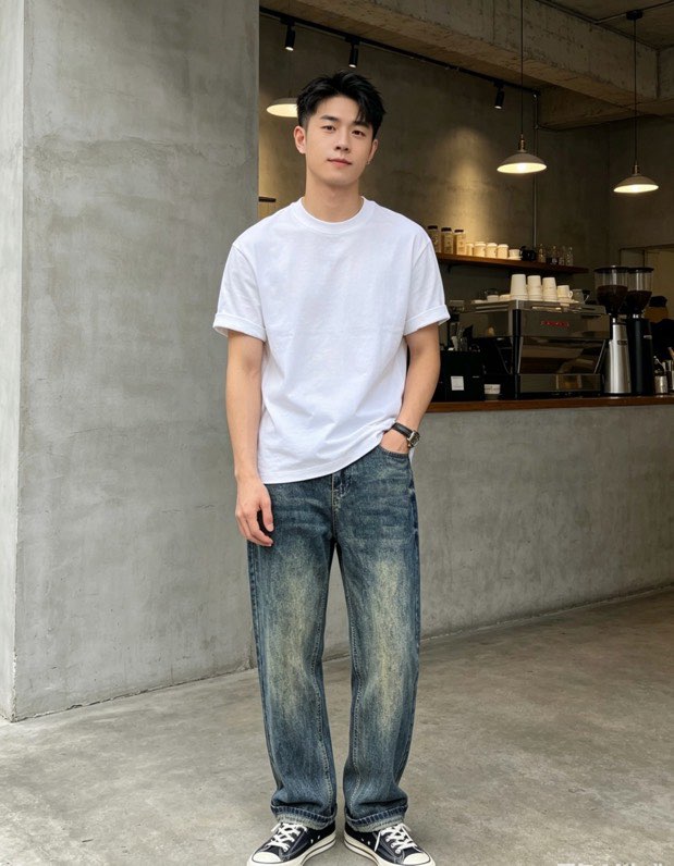 돌체앤가바나 라이트 워싱 데님 팬츠