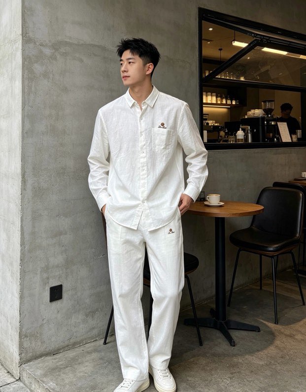 로로피아나 코튼 린넨 캐주얼 셋업