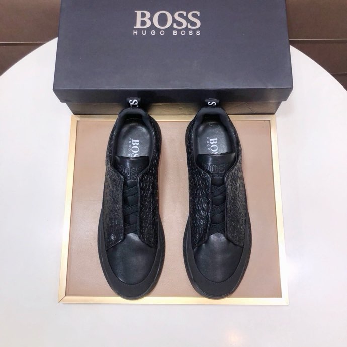 BOSS 레더 캐주얼 스니커즈